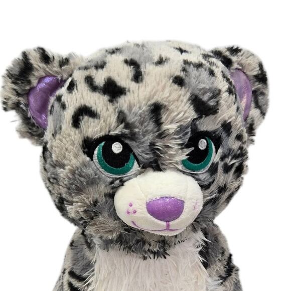 Build a Bear Sparkle Snow Leopard Big Cat Zoo Stuffed Animal Plush Toy 12" - Picture 2 of 7